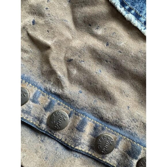 Y2K Mudd Low Rise Flare Two Tone Snap Pants size 8 - Picture 10 of 11